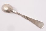 spoon for salt, silver, 875 standard, 2.70 g, 6.2 cm, the 30ties of 20th cent., Latvia...