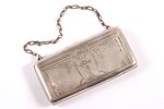 purse, silver, 84 standard, 122.25 g, engraving, 10.7 x 5.3 x 0.9 cm, 1908-1916, Moscow, Russia...