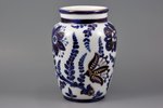 vase, "Flowers and branches", with signature, porcelain, sculpture's work, LFZ - Lomonosov porcelain...