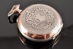 kabatas pulkstenis, ar ādas futlāri, "Perret & Fils", Šveice, 19. un 20. gadsimtu robeža, sudrabs, 8...