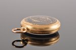 карманные часы, с футляром, "Spera", Швейцария, начало 20-го века, золото, эмаль, бриллианты, 18 K п...