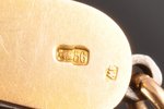 гильотина, золото, 56 проба, (общий) 24.60 г., размер изделия 5.4 x 1.4 см, 1908-1916 г., Рига, Росс...
