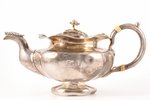 small teapot, silver, 84 standard, 669.70 g, h 13.5 cm, by Dehio Constantin Christian, 1854, Tallin,...