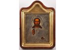 icon, Jesus Christ Pantocrator, in icon case, board, silver, painting, 84 standard, Russia, 1886, 26...
