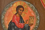 ikona, Svētais Nikolajs Brīnumdarītājs, gleznota uz zelta, dēlis, gleznojums, zeltījums, Krievijas i...