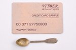 spoon for salt, silver, 84 standard, 4.45 g, 6.9 cm, 1908-1916, Kostroma, Russia...