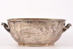 candy-bowl, silver, 84 standard, 284.85 g, gilding, 19 x 11.8 x 6.8 cm, Nichols & Plinke, 1859, St....