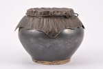 vessel, silver, "Pot", 84 standart, niello enamel, gilding, 1864, (total) 131.55 g, by Alexey Osipov...