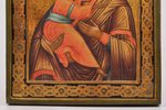 icon, Our Lady of Vladimir, board, painting, gold leafy, Russia, the beginning of the 20th cent., 26...
