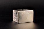 case, silver, crystal, 84 standard, 11.80 g, (lid), 5.1 x 3.7 x 4.7 cm, 1837, St. Petersburg, Russia...