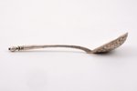 spoon, silver, 84 standard, 62.85 g, niello enamel, 18.8 cm, 1838-1862, Moscow, Russia...
