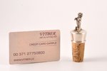 cork, silver, "Dog", 925 standart, the beginning of the 20th cent., (total) 27.85 g, Gayer & Krauss,...