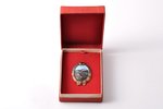 badge, Honourable road-worker of NKVD, №2956, USSR, 44.5 x 32.4 mm, 14.90 g, in a box...