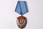 order, The Order of the Red Banner of Labour, Nº0508711, silver, USSR, 50-60ies of the 20th cent., 4...