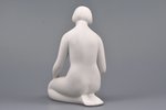 figurine, Nude, bisque, Riga (Latvia), sculpture's work, molder - Anatoly Travnikov, 1963, 14 cm...