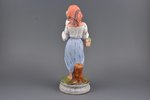 figurine, Servant (Girl with baby and basket), model by F. Gardner, porcelain, USSR, Dmitrov Porcela...