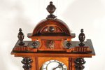 wall clock, "Le Roi a Paris", Germany, the beginning of the 20th cent., wood, 95x39x18 cm, Ø 145 mm,...