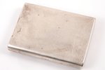 cigarette case, silver, Art Nouveau, 84 standard, 165.10 g, engraving, 9.7 x 7 x 1.5 cm, 1899-1908,...