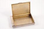 cigarette case, silver, Art Nouveau, 84 standard, 165.10 g, engraving, 9.7 x 7 x 1.5 cm, 1899-1908,...