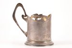 tea glass-holder, silver, 84 standart, engraving, 1908-1914, 154.85 g, by Nikolay Zverev, Moscow, Ru...