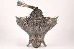 candy-bowl, silver, glass insert missing, 800 standart, silver stamping, the end of the 19th century...