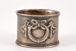 serviette holder, silver, 875 standard, 21.35 g, 4 x 3.1 cm, the 20ties of 20th cent., Latvia...