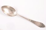 set of 6 dessert spoons, silver, 875 standart, the 30ties of 20th cent., 210.40 g, Latvia, 18 cm...