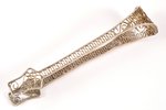sugar tongs, silver, 875 standard, 14.60 g, 10 cm, the 30ties of 20th cent., Latvia...