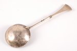 spoon, silver, 84 standard, 39.55 g, 15.5 cm, by Grigoriy Sbitnev, 1908-1916, Moscow, Russia...