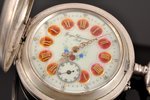 карманные часы, "Doxa", Швейцария, рубеж 19-го и 20-го веков, серебро, эмаль, 84, 875 проба, 7.1 x 5...