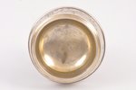 saltcellar, silver, 875 standard, 40.75 g, engraving, Ø 6.0 cm, h 3.9 cm, artel "Iskra Oktyabrya", 1...