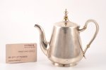 tējkanna (tējas uzlējumam), sudrabs, 84 prove, 392.25 g, h 15 cm, Ø 9.8 cm, 1896-1907 g., Sanktpēter...