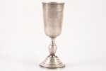 cup, silver, 84 standard, 74.45 g, engraving, h 13.5 cm, 1889, Moscow, Russia...
