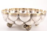 fruit dish, silver, 875 standard, 537.30 g, silver stamping, 20.2 x 20.2 x (h) 7.3 cm, Bossard, the...