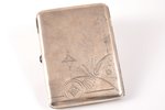 cigarette case, silver, 84 standard, 172.35 g, engraving, 11.1 x 8.2 x 1.4 cm, 1908-1916, Moscow, Ru...