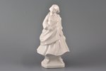 figurine, A young woman wearing traditional clothes, porcelain, Riga (Latvia), USSR, sculpture's wor...
