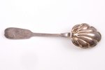 spoon, silver, "Shell", 84 standard, 16.50 g, 14 cm, by Alexander Wilson, 1880-1890, Riga, Russia...