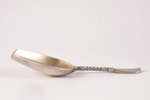 tea caddy spoon, silver, 84 standard, 28.75 g, 11 cm, by Grigoriy Sbitnev, the end of the 19th centu...