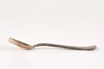 spoon for salt, silver, 875 standard, 6.20 g, gilding, 7.6 cm, 1954, Kiev, USSR...