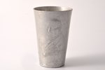goblet, 10th Anniversary of the Republic of Latvia, with an image of G. Zemgals, the President of La...