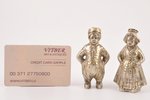 2 saltcellars, silver, 800 standart, 42.25 + 53.20 g, Germany, 7.5 + 7.5 cm...