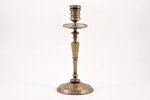 candlestick, Влагинъ, silver plated, Russia, the border of the 19th and the 20th centuries, h 23 cm...