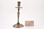 candlestick, Влагинъ, silver plated, Russia, the border of the 19th and the 20th centuries, h 23 cm...
