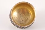 saltcellar, silver, 84 standard, 62.60 g, cloisonne enamel, gilding, Ø 5.9 cm, 1895, Moscow, Russia,...