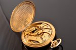 kabatas pulkstenis, "Beleco", Šveice, 20 gs. 20tie gadi, zelts, metāls, 585 prove, (kopējs) 85.05 g,...