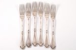 set of forks, silver, "Garland", 84 standard, 360.10 g, 18.9 cm, "Fabergé", 1899-1908, Moscow, Russi...