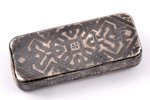 sērkociņu turētājs, sudrabs, melnināšana, 1870-tie g., 25.35 g, Francija, 5.55 x 22.5 x 1.14 cm...