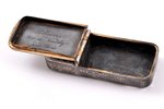 спичечница, серебро, чернение, 1870-е гг., 25.35 г, Франция, 5.55 x 22.5 x 1.14 см...