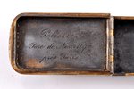 matches' holder, silver, niello enamel, 1870-ties, 25.35 g, France, 5.55 x 22.5 x 1.14 cm...