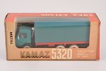 car model, Kamaz 5320, first series with white tyres, metal, USSR, ~ 1982...